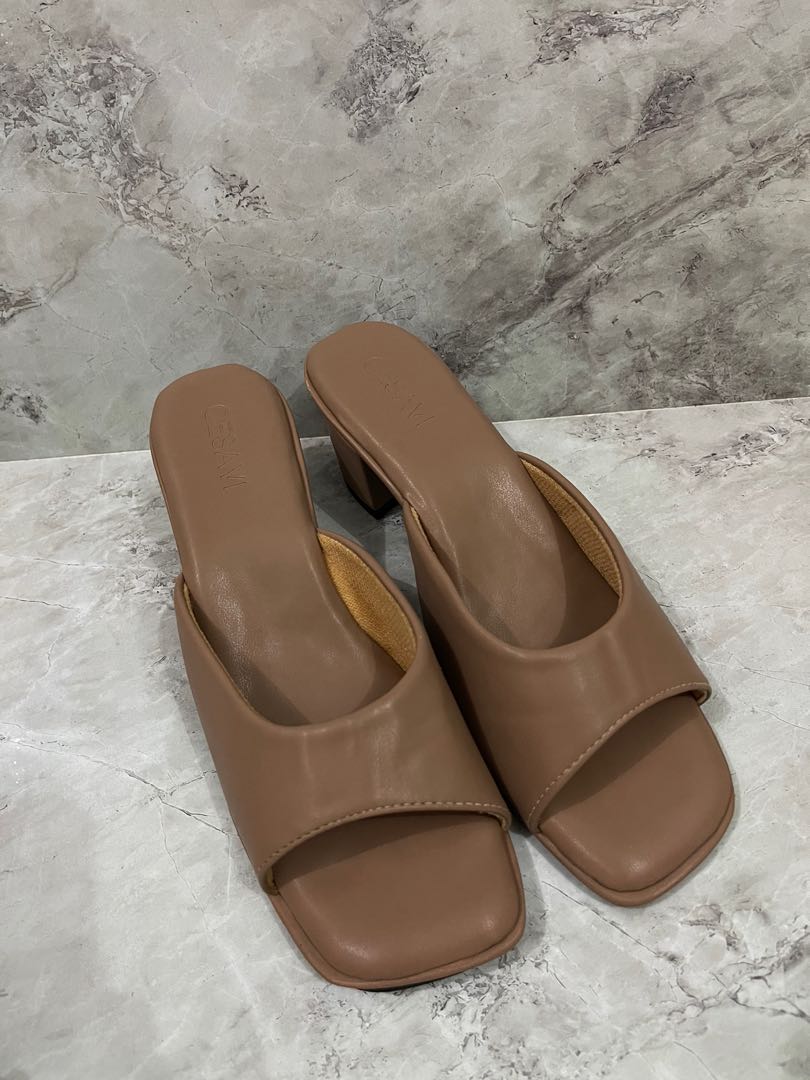Brown Heels Sandal Casual Shoes Sepatu 