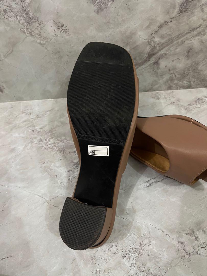 Brown Heels Sandal Casual Shoes Sepatu 