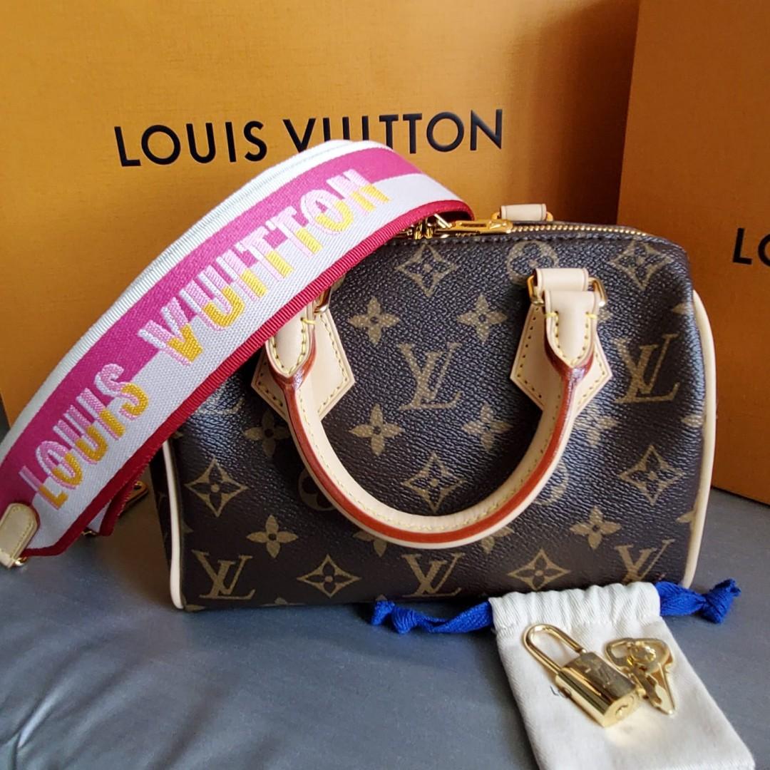 Speedy 20 Louis Vuitton Neuf shoulder strap new sold out Brown