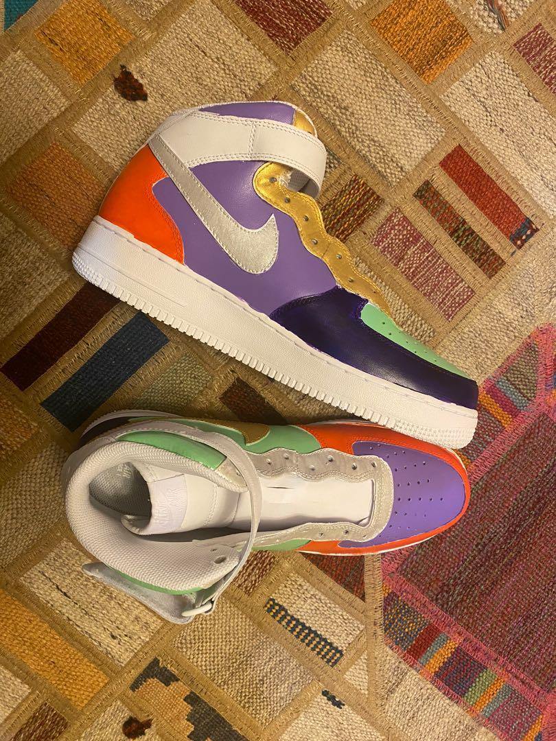 Nike Air Force 1 Mid 07 hand painted Men s Fashion Footwear