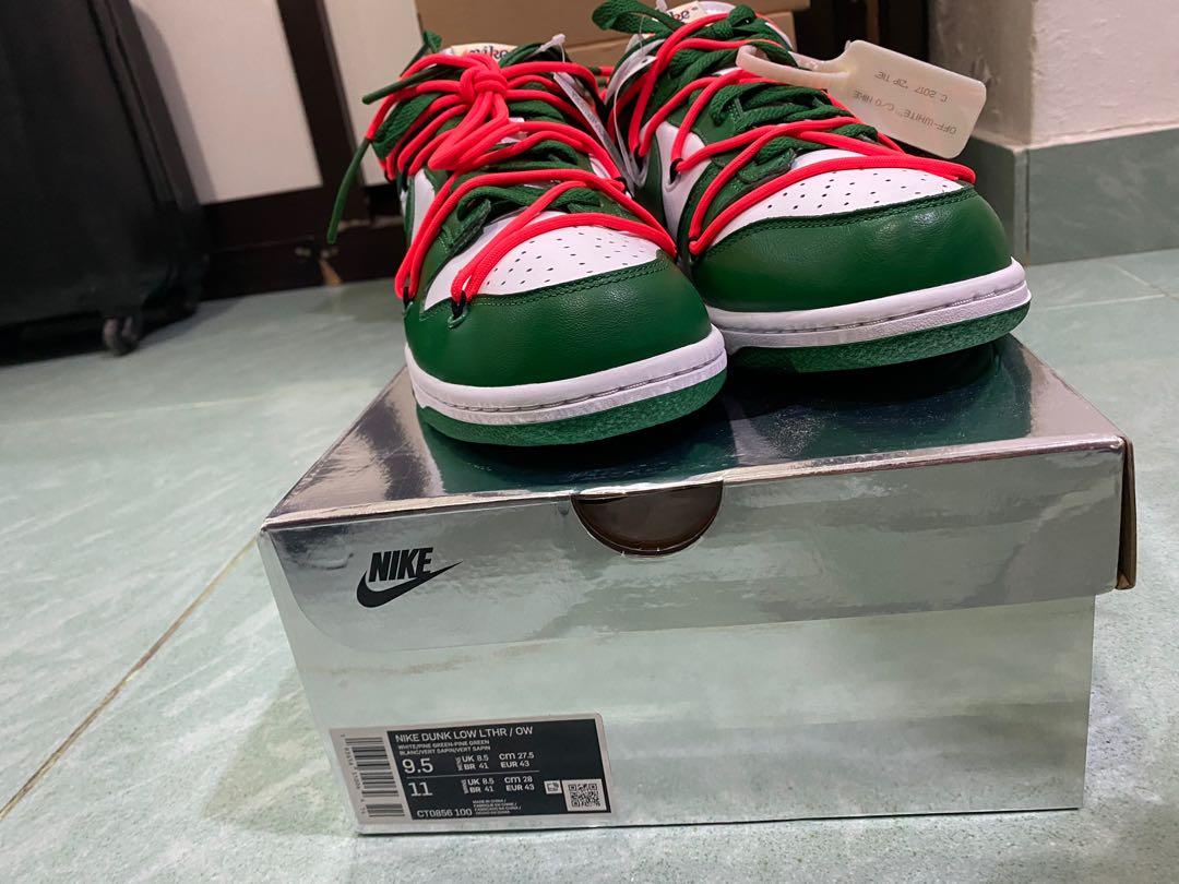 Nike x Offwhite Dunk Low Pine Green UK8.5