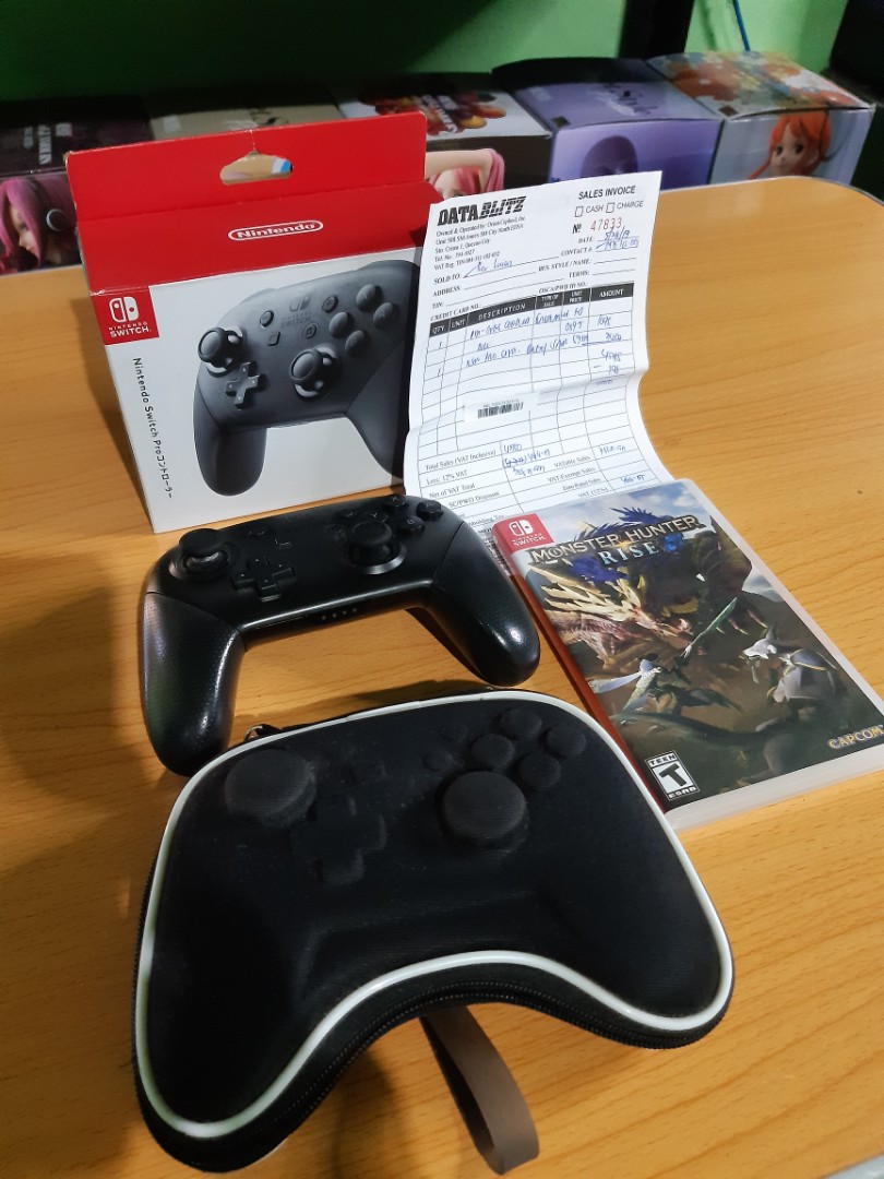 Switch Rise Pro Controller Nintendo Switch Pro Controller and Monster Hunter Rise, Video Gaming ...