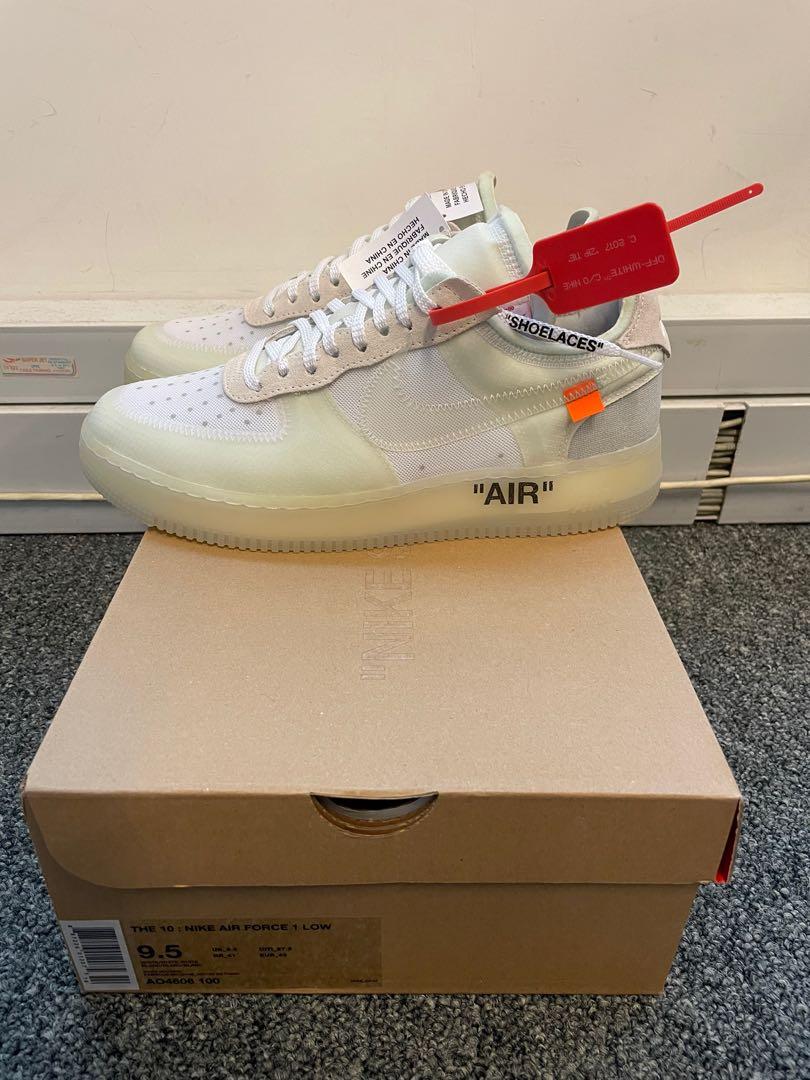 Off White x Nike Air Force 1 Low 1.0, 男裝, 鞋, 波鞋- Carousell