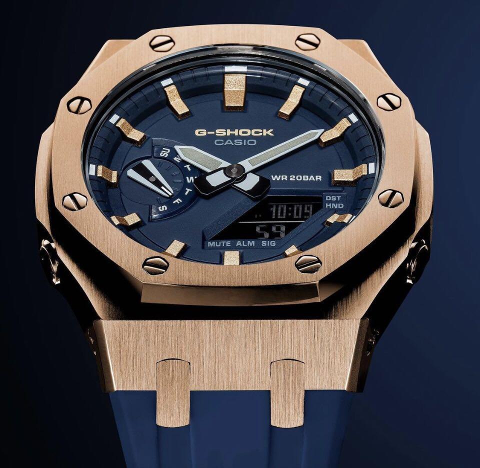 G shock navy blue rose clearance gold