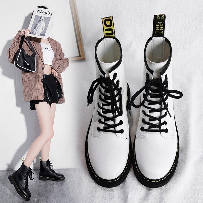 White doc marten heels sale