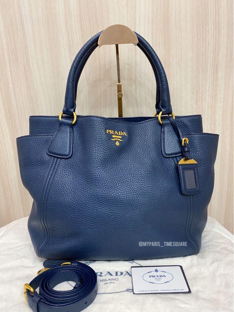 Prada vitello daino side pocket tote 2025