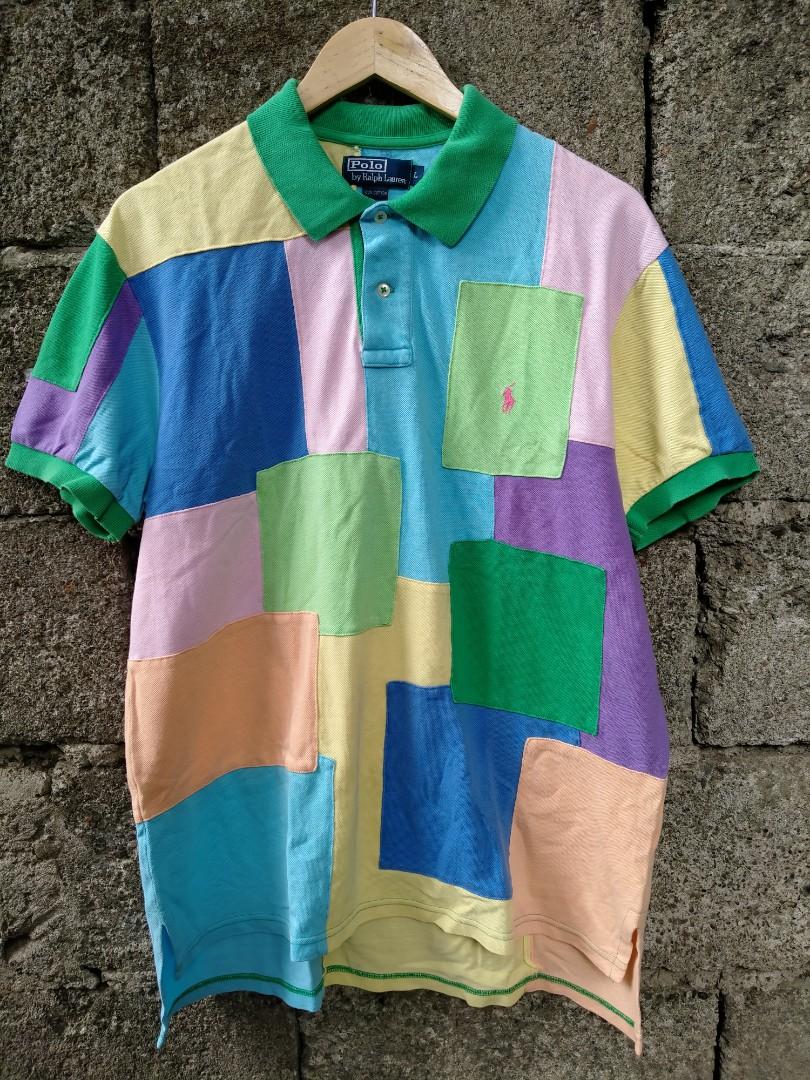 Ralph Lauren Patchwork Polo shirt Men s Fashion Tops Sets