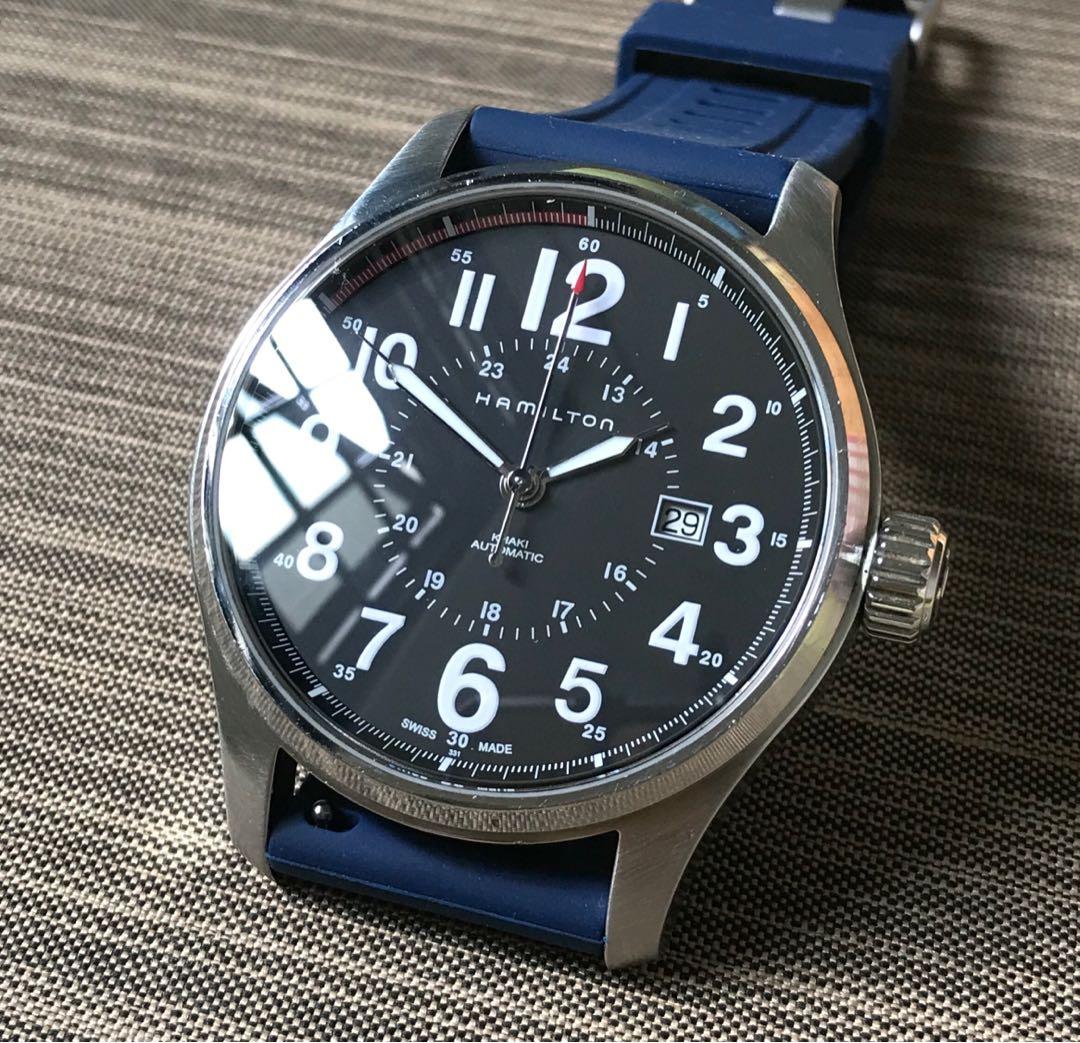 Rare Hamilton Khaki Officer 44mm Men s Fashion Watches Accessories Watches on Carousell