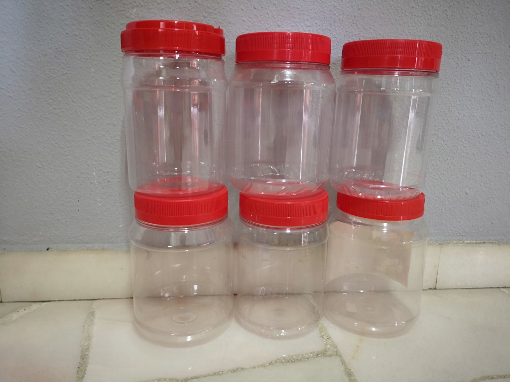 Red Cover Plastic Container (M) CNY Container, Furniture & Home Living, Kitchenware