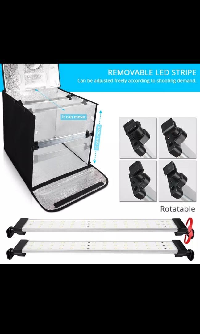 SAMTIAN light box 40cm Portable Softbox Photo Studio Lightbox with 3