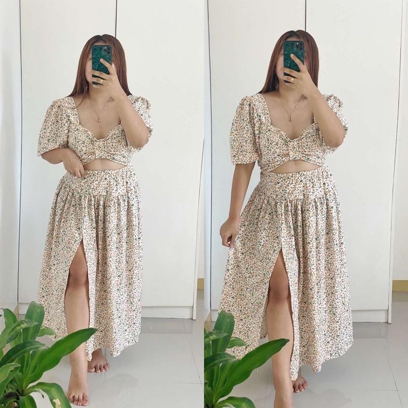 Sassy Floral Terno Coordinates Plus Size Women s Fashion Dresses Sets Sets or Coordinates on Carousell
