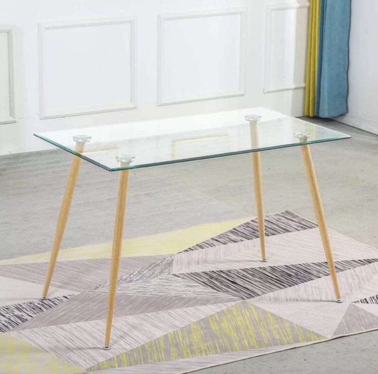 Scandinavian Glass Dining Table Furniture Home Living Tables Sets On Carou Scandinavian Glass Dining Table, How Many Chairs Fit Around A 1200mm Table Legs Home Depot