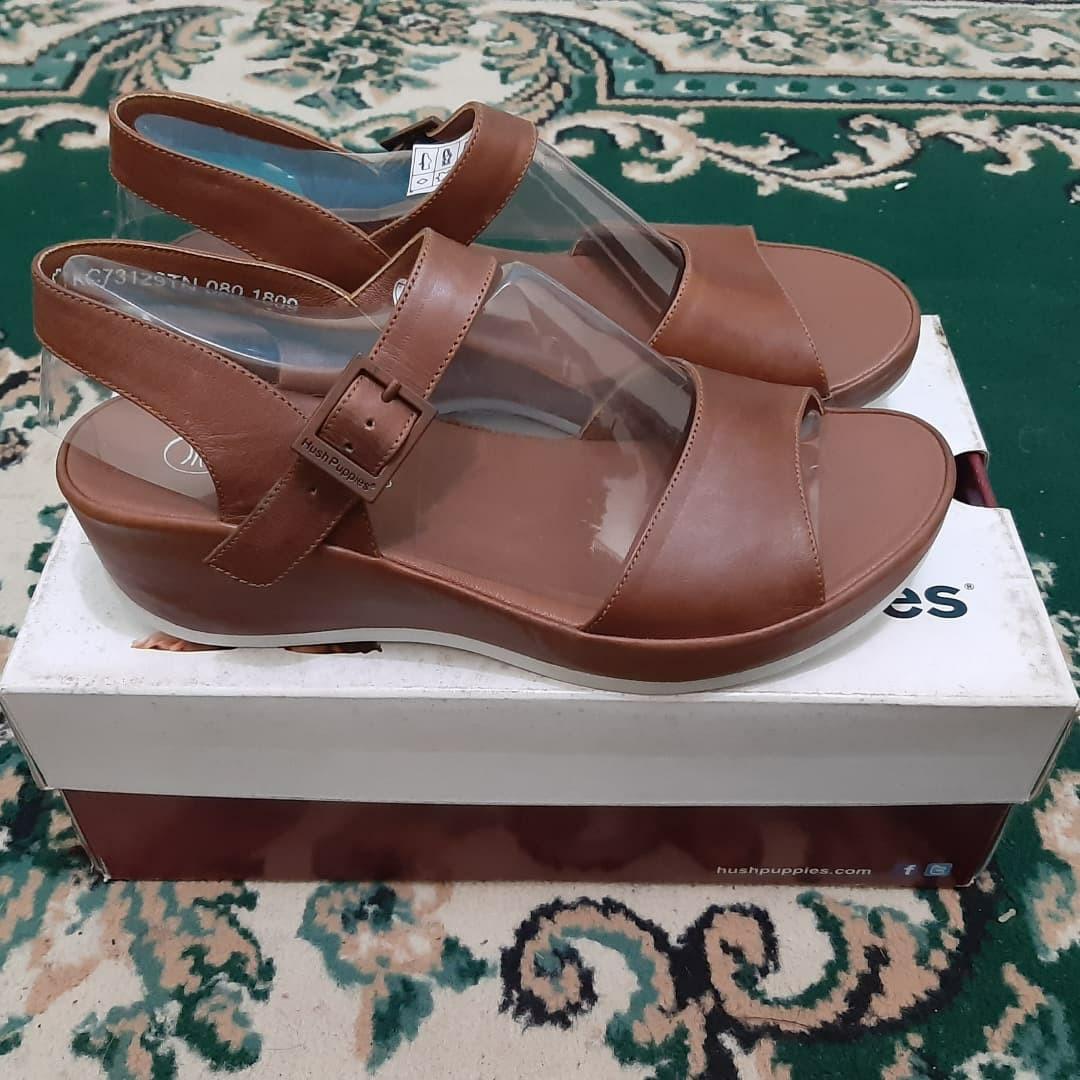 Sepatu sandal hush puppies audrey tan