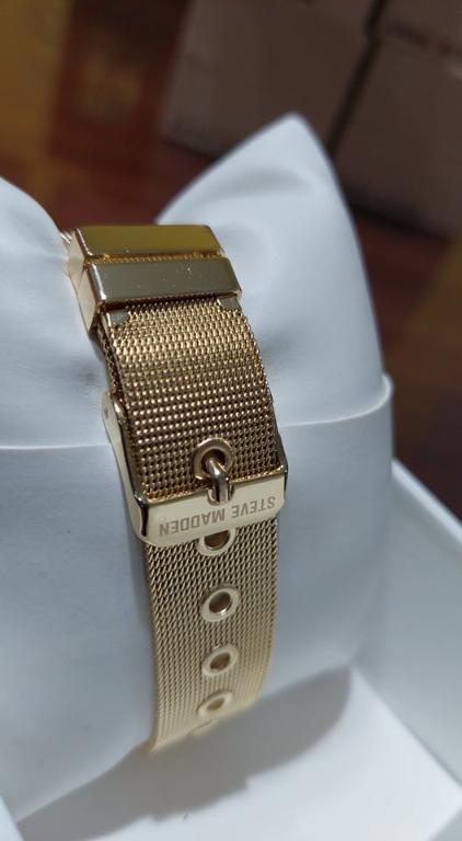 STEVE MADDEN mesh gold watch for women Women s Fashion Watches