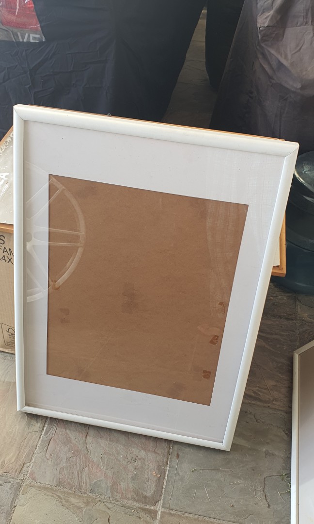 Three IKEA picture frames, 70cm by 50cm white, Furniture & Home Living