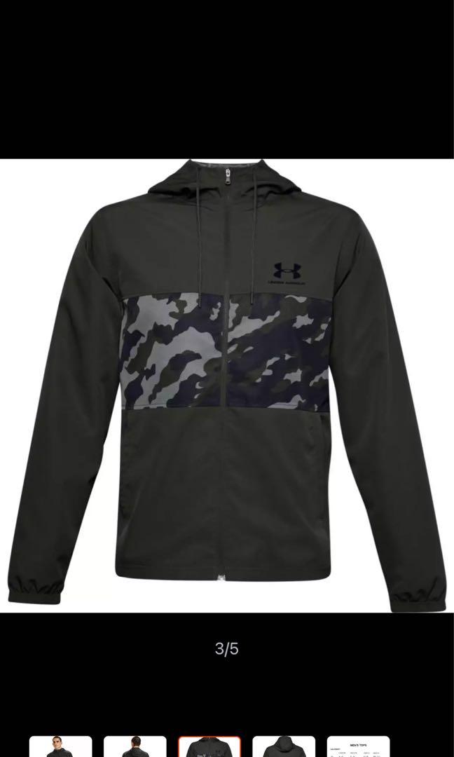 Under armour discount camo windbreaker