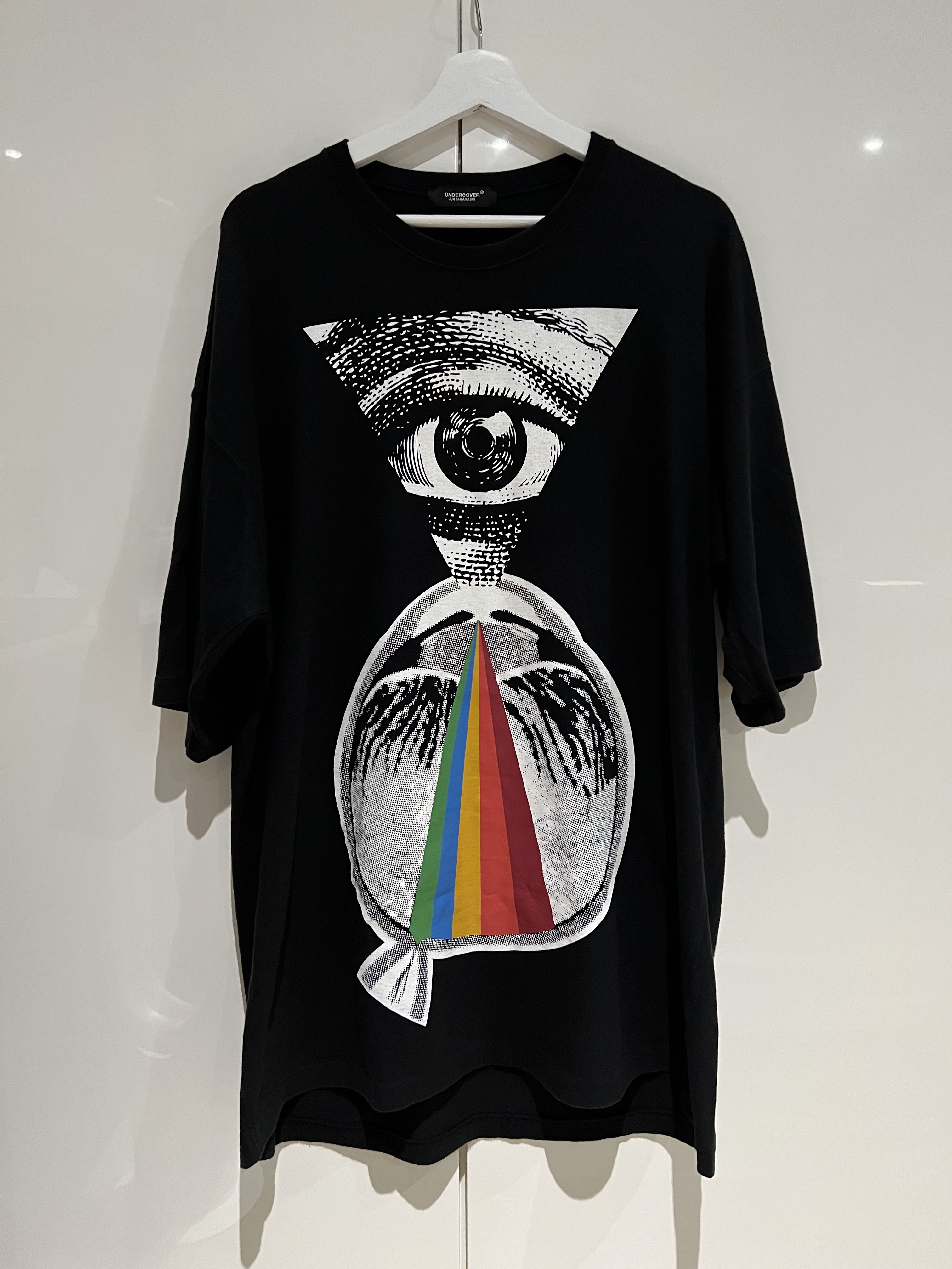 Undercover 18ss All seeing Eye rainbow graphic t-shirt, 男裝, 上身