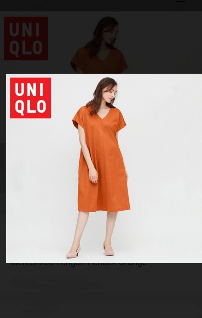 Uniqlo online orange dress