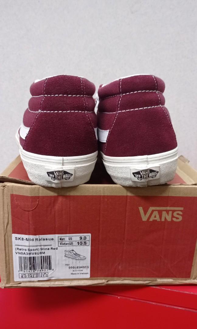 vans mid red
