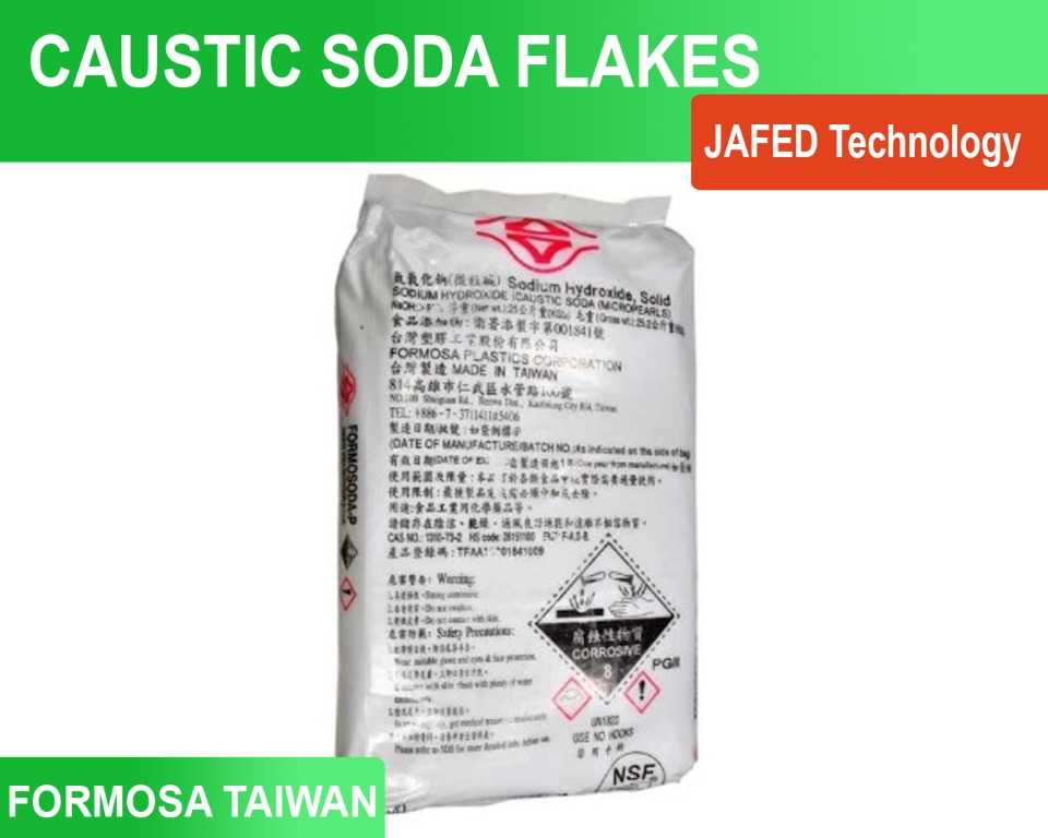 Caustic Soda Sodium Hydroxide Flakes Lye Formosa Taiwan and China 25kgs