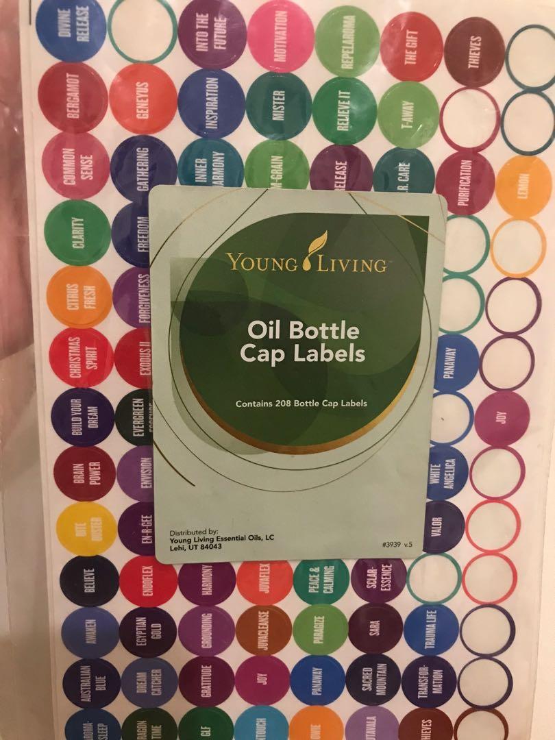 Young living oil bottle cap labels original, Kesehatan ...