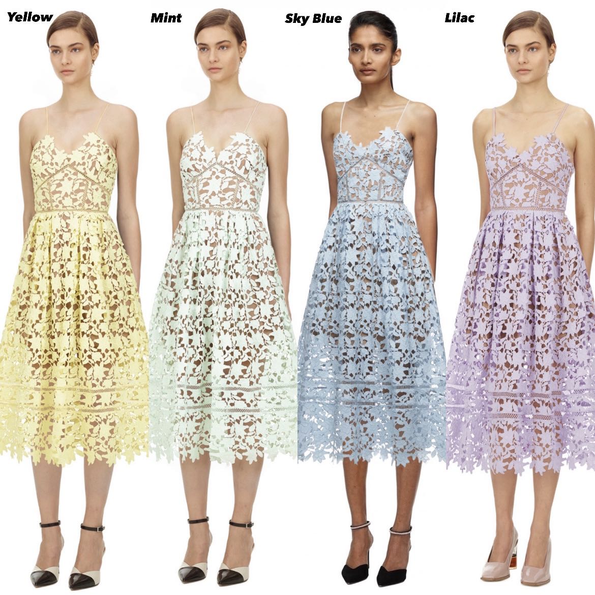 Self portrait azaelea discount dress sky blue