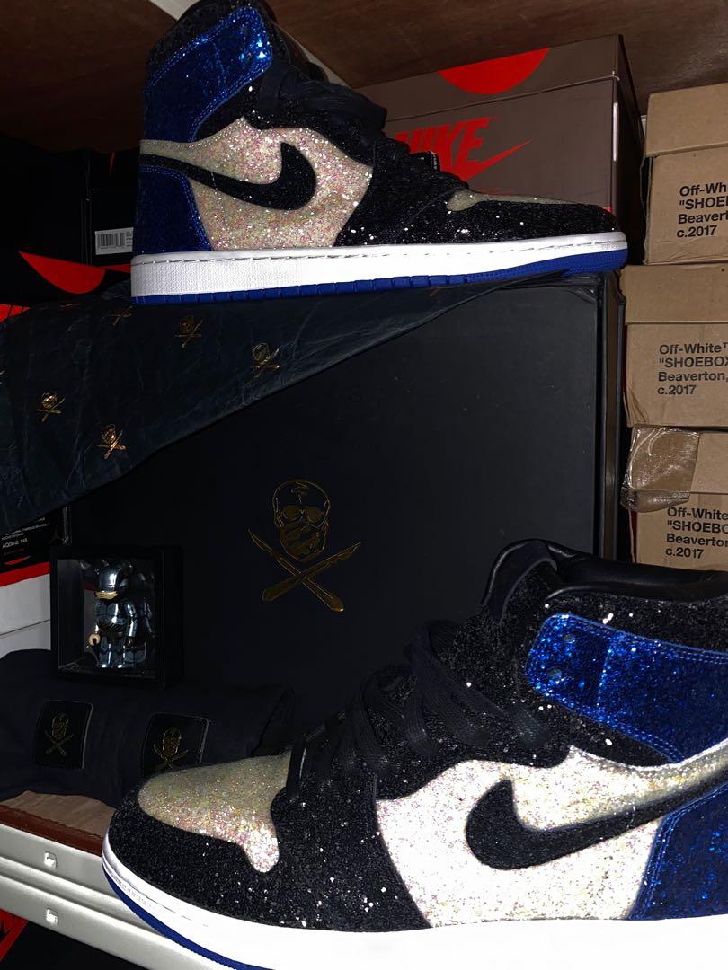 Shoe Surgeon's fragment x Air Jordan 1 Glitter