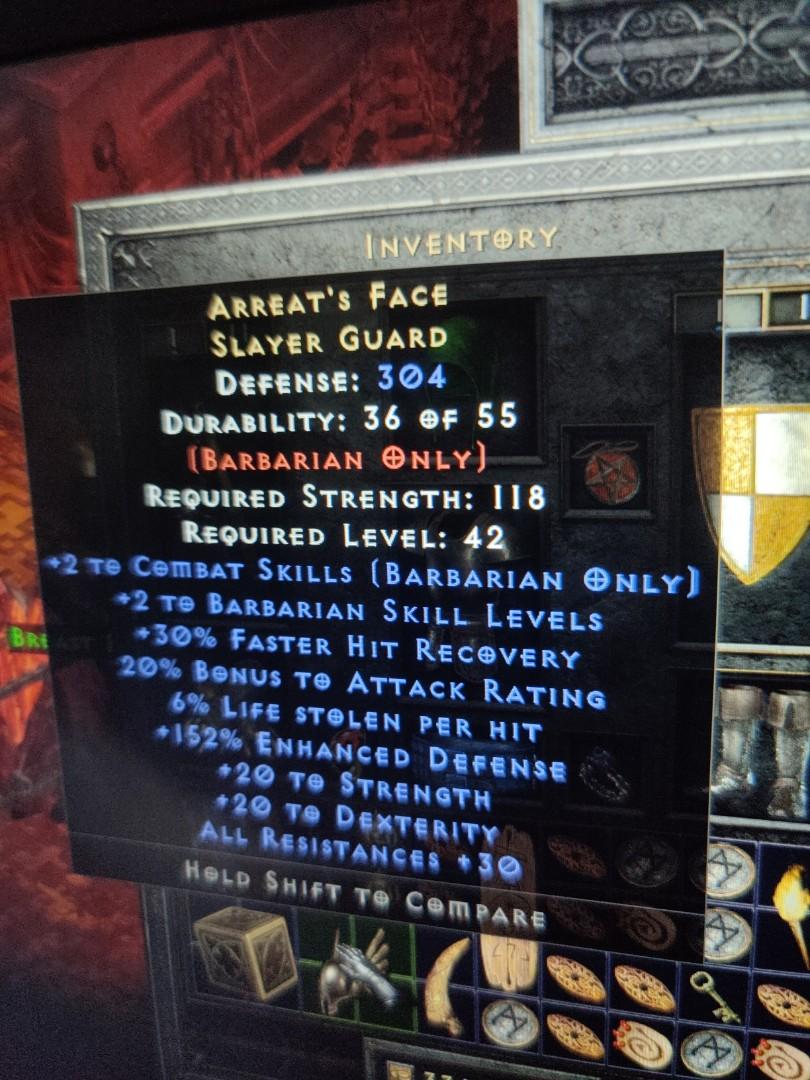 Arreat's Face Unique Barbarian Helmet - Diablo 2 Resurrected (D2R) - Softcore/Hardcore/Ladder/Non-Ladder