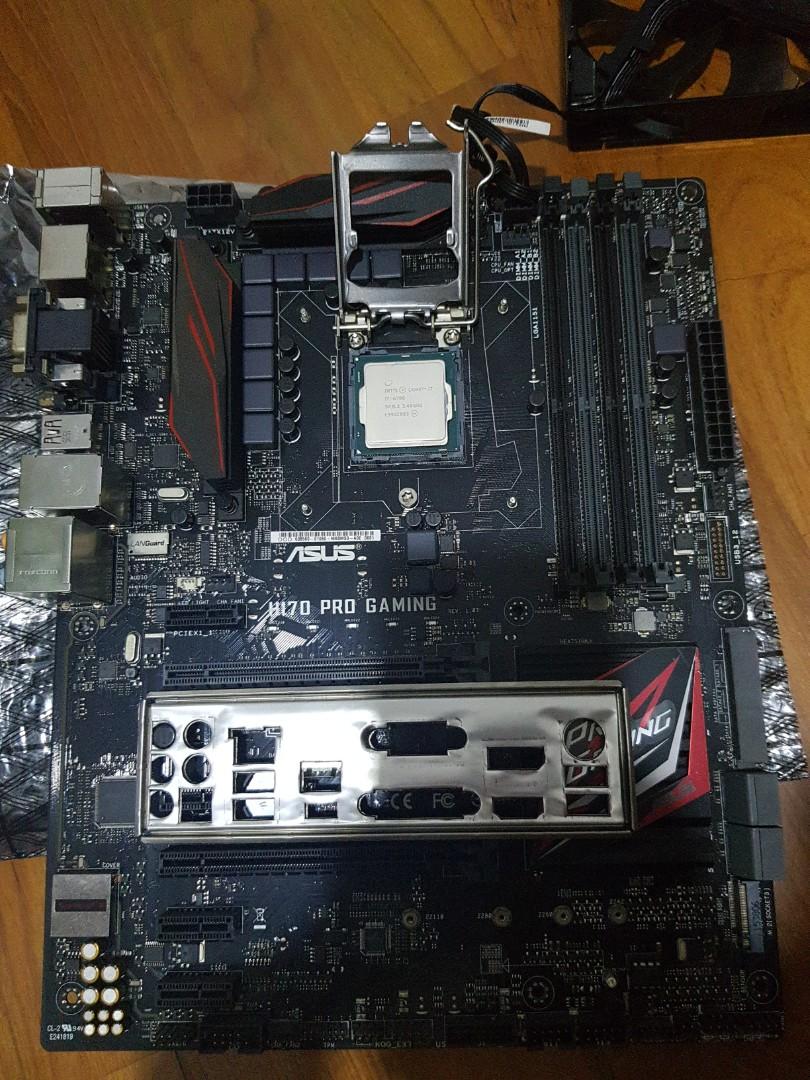 Asus H170 Pro Gaming Motherboard with i7-6700 3.40Ghz, Computers