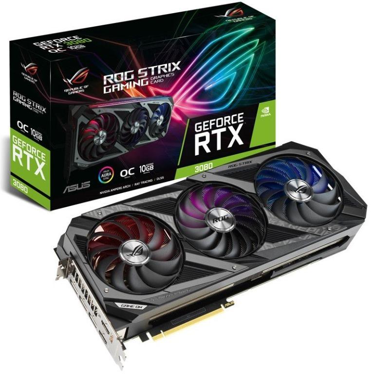 ASUS ROG Strix GeForce RTX 3080 有盒有單LHR, 電腦＆科技, 桌上電腦