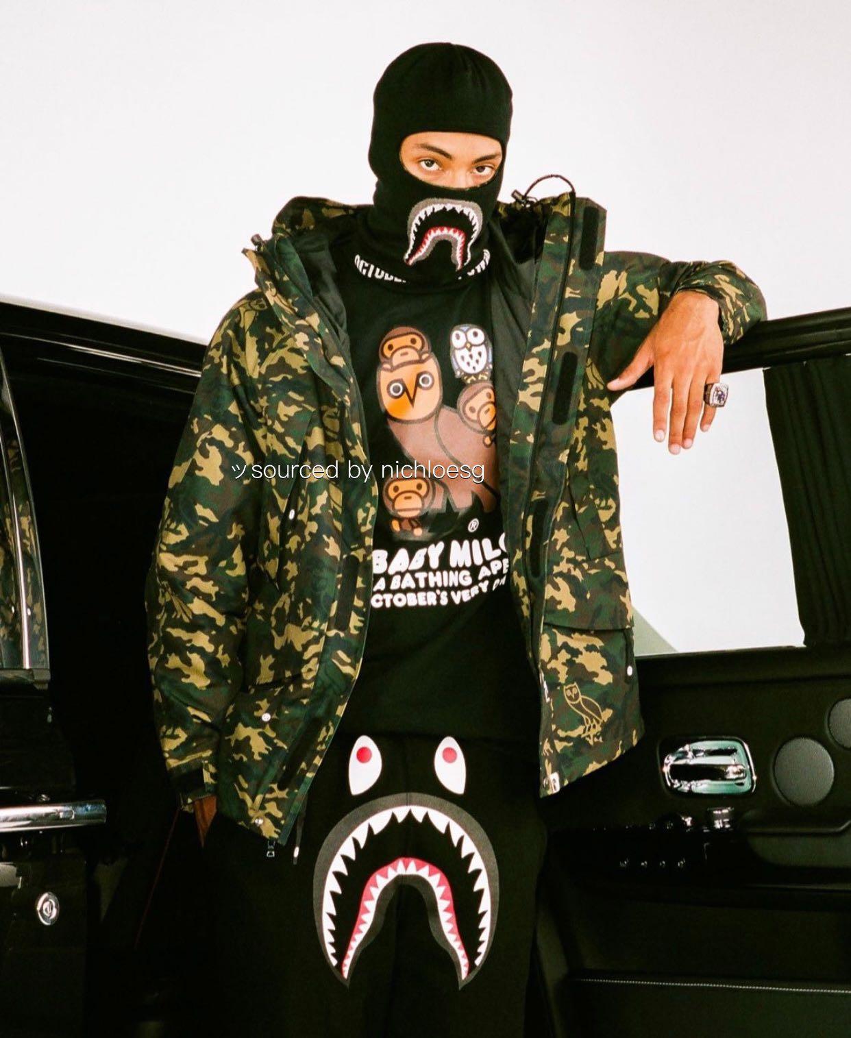 リバーシブル OVO BAPE シャーク バラクラバ a bathing ape OVO エイプ