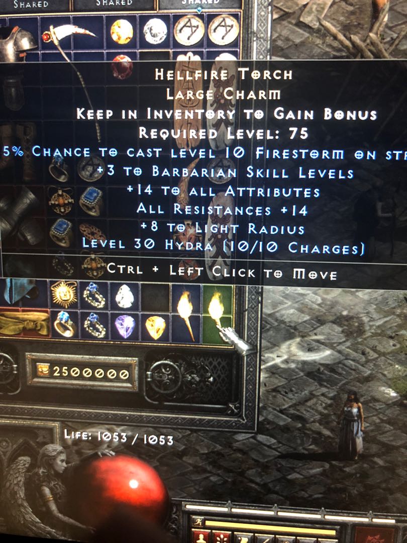 Barb hellfire torch d2r Diablo 2 resurrected barbarian, Video Gaming