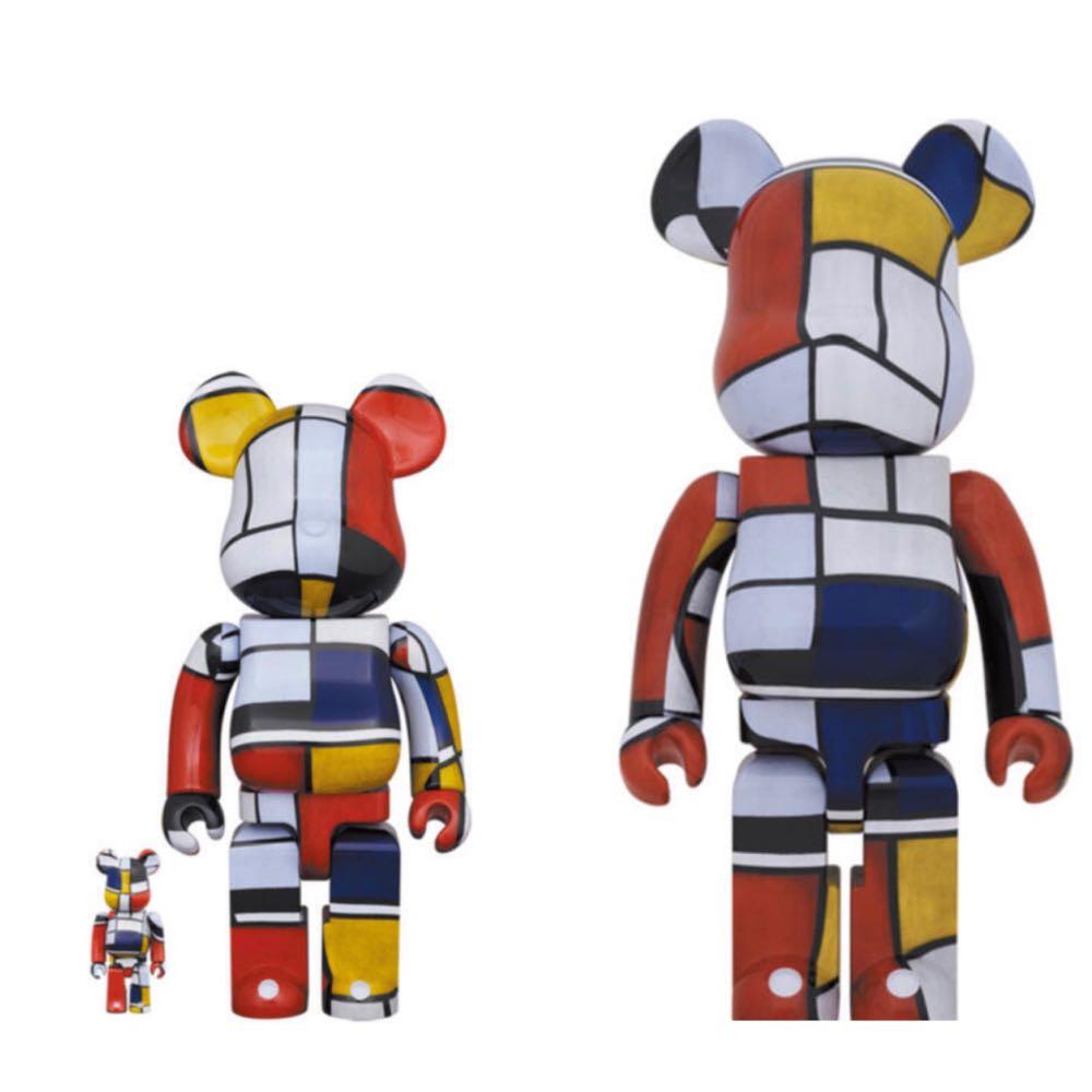 BEARBRICK × Piet Mondrian 100% & 400% 1000% be@rbrick, 興趣及遊戲 