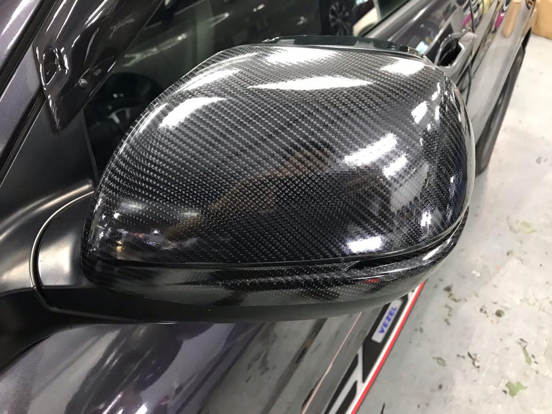 Bezel Side Mirror Carbon Sticker Wrap Vezel Carbon Side Mirror Carbon Side Mirror Side Mirror Carbon Sticker Wrap Car Accessories Accessories On Carousell