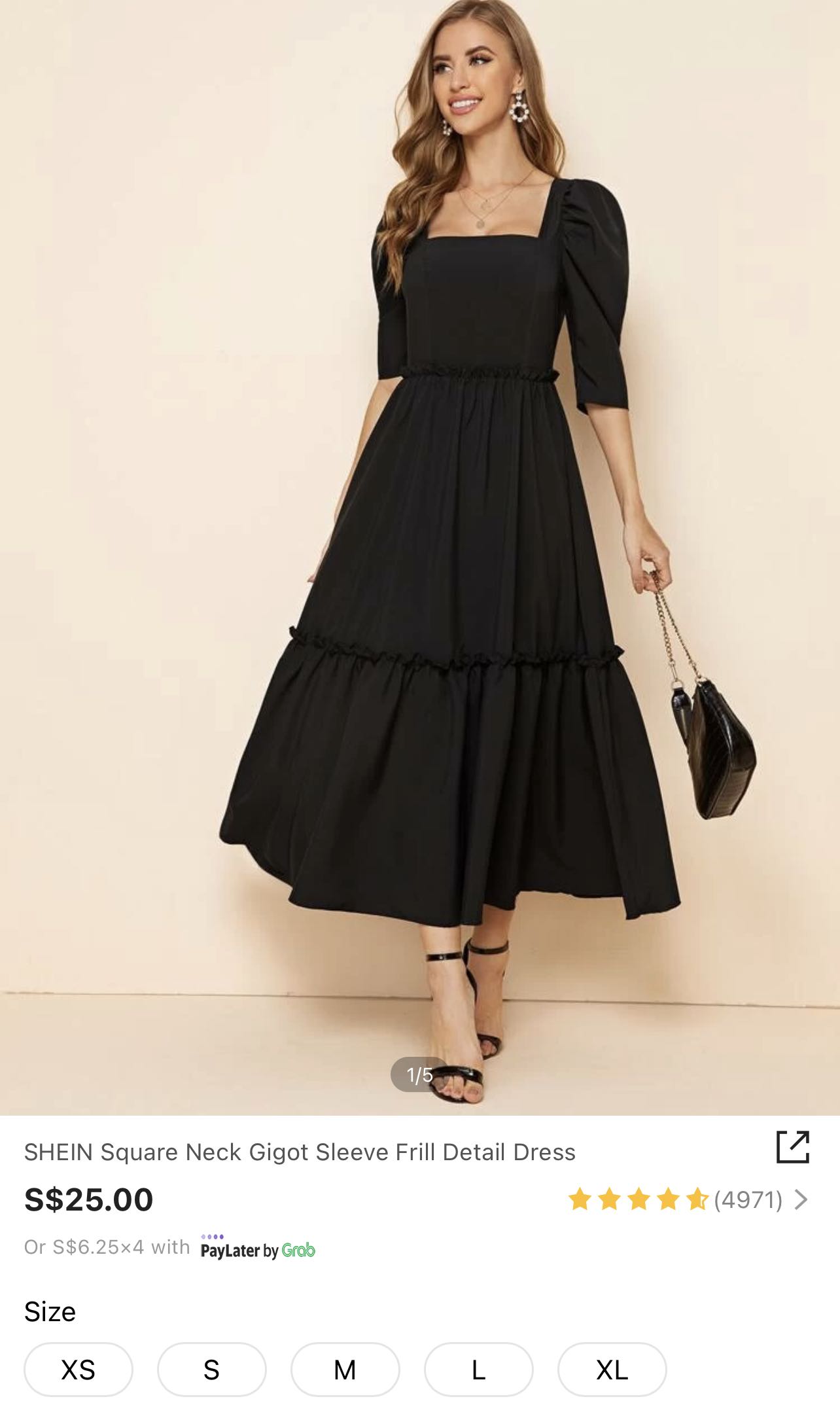 Black maxi online dress shein