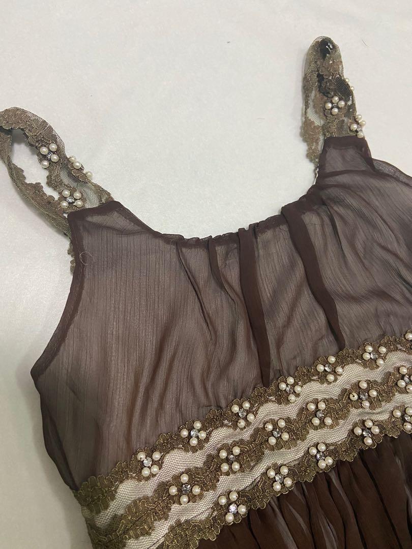 brown fairy grunge dress, Women's Fashion, Dresses & Sets, Dresses on  Carousell