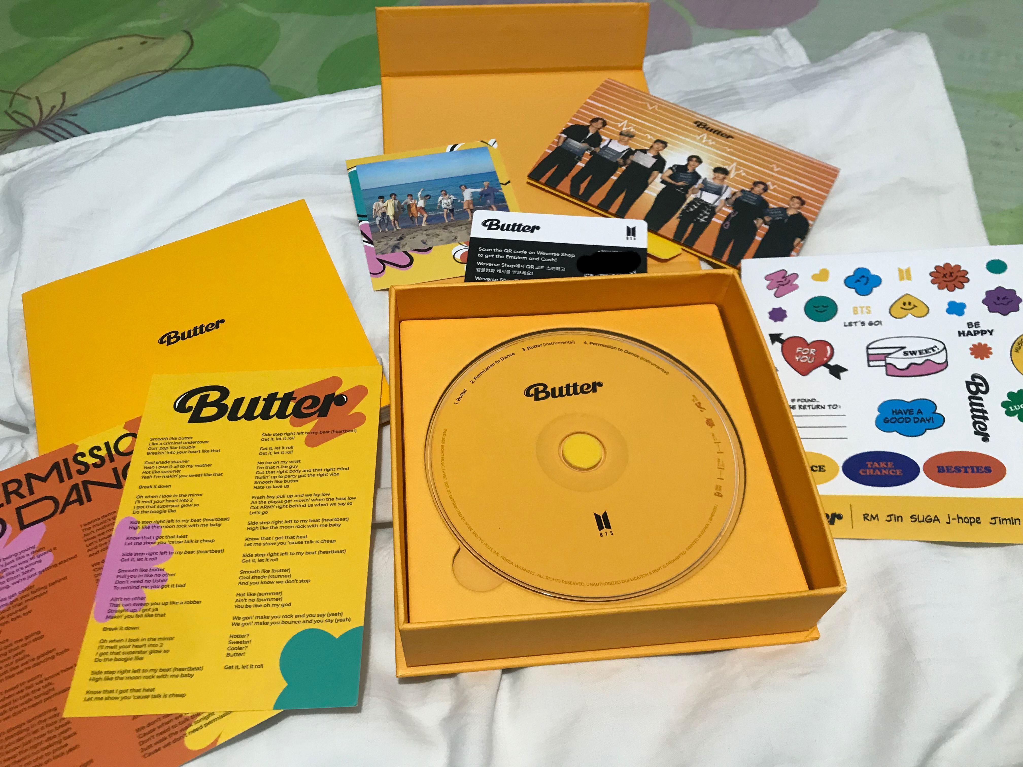 BTS Butter Peaches and Cream Unsealed Set, Hobbies & Toys, Memorabilia