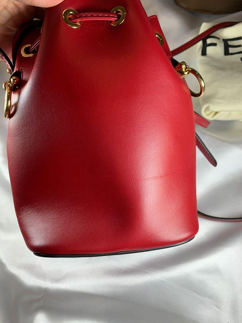 Fendi Mon Tresor Monogram Bucket Bag Color : - Tortora - Ivory Size : 12cm  x 18cm, Barang Mewah, Tas & Dompet di Carousell