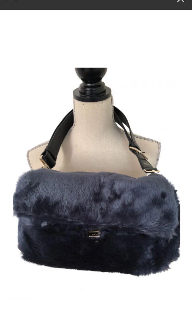 Furla top fur bag