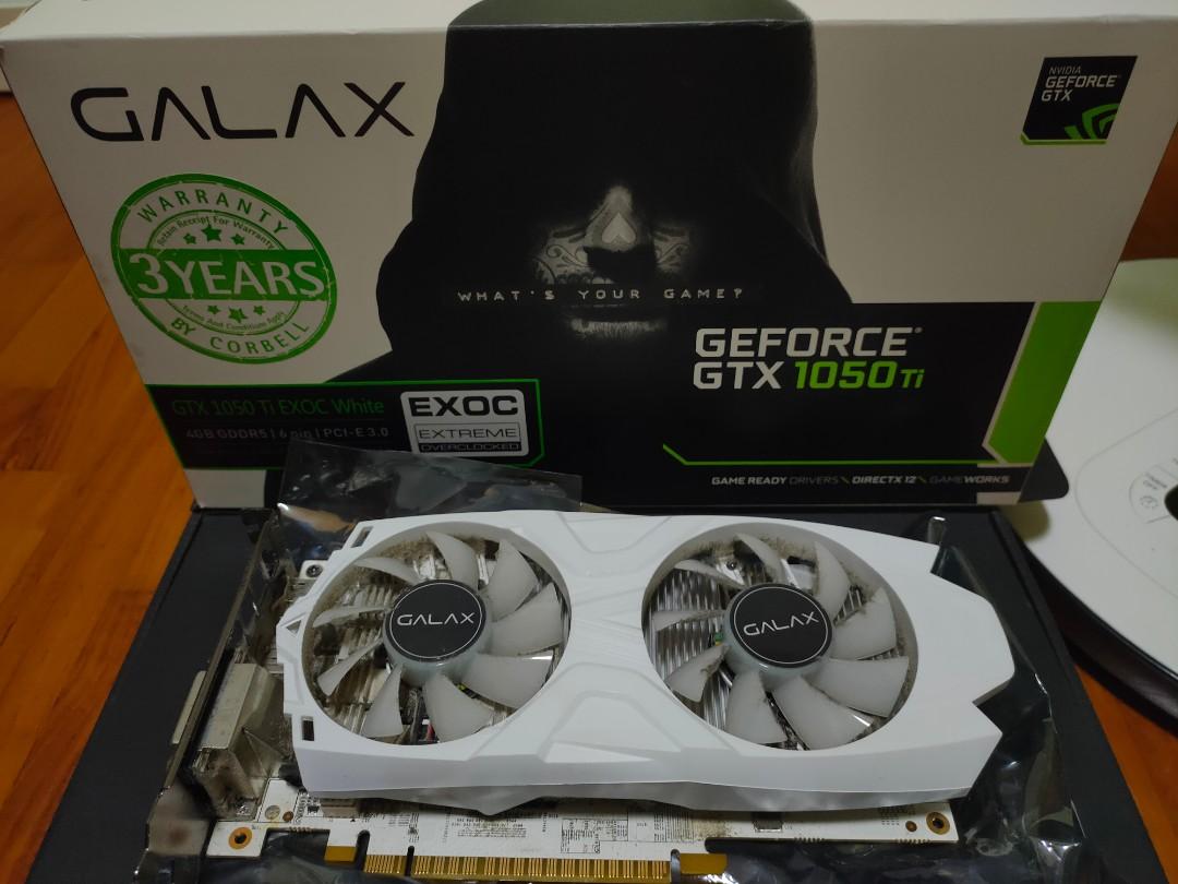 Galax 1050 ti exoc white deals