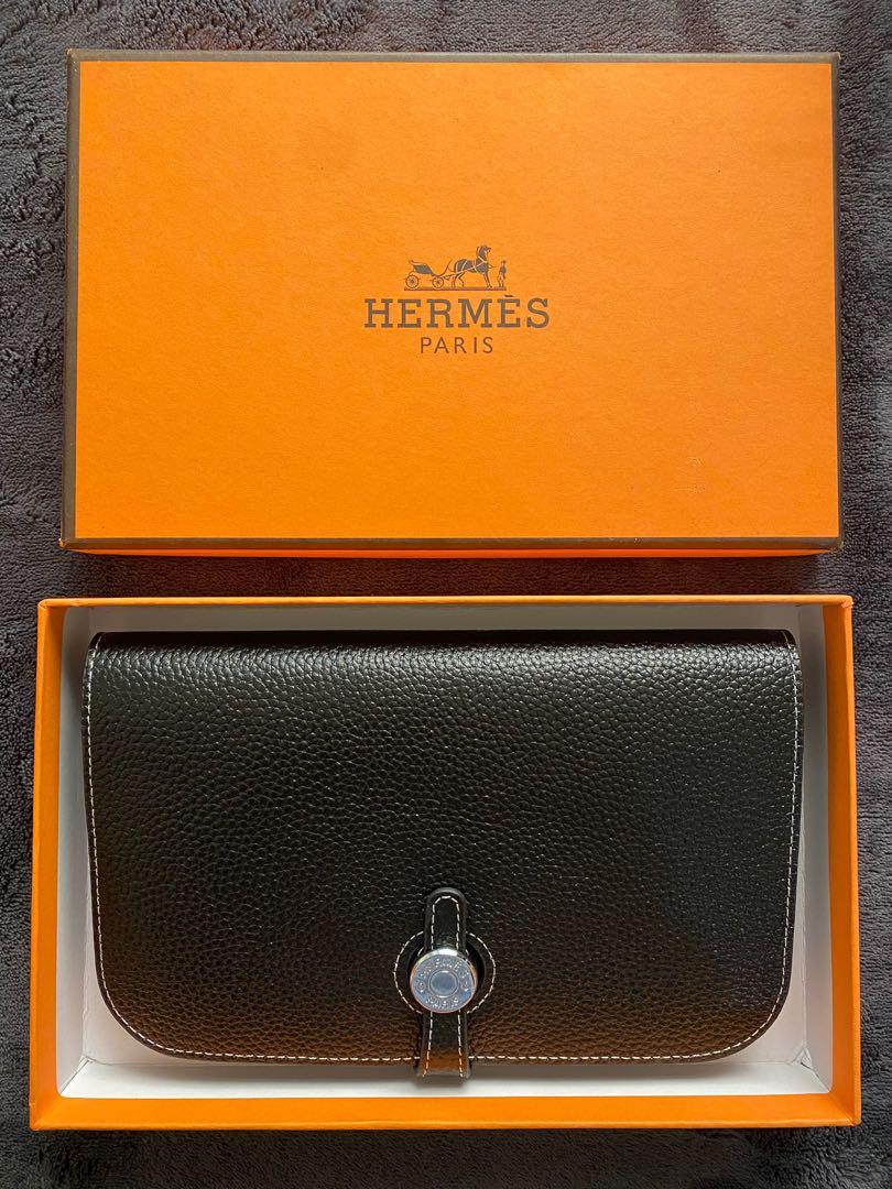 Shop HERMES Dogon duo wallet (H043070CK89, H065732CK7E) by 環-WA