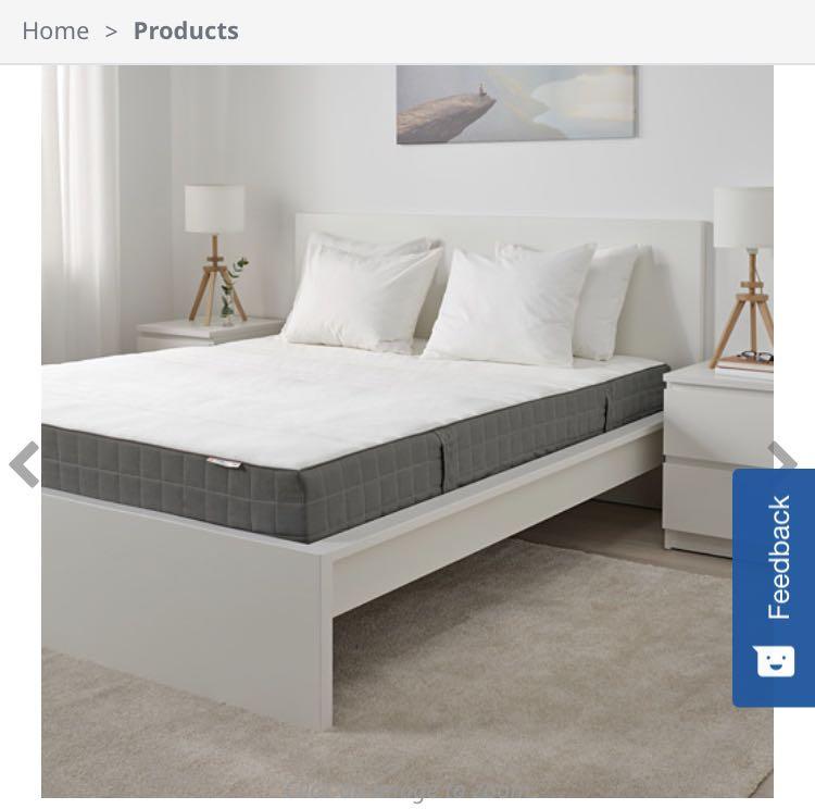 IKEA HOVAG Mattress, Queen Size, 傢俬＆家居, 傢俬, 床架及床褥 Carousell