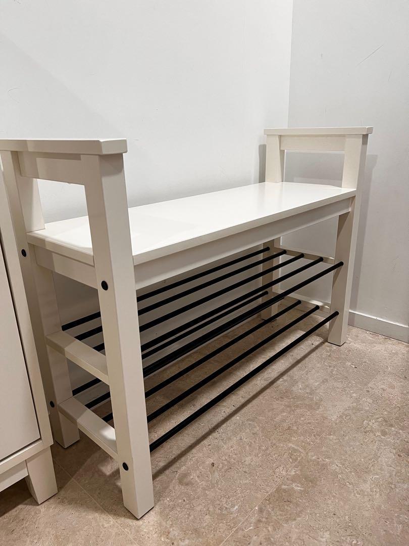 Hemnes shoe rack bench deals