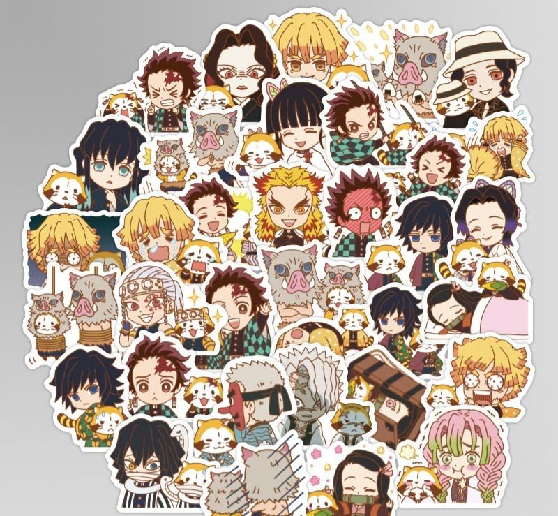 Multicolor Synthetic Naruto Anime 3d Stickers