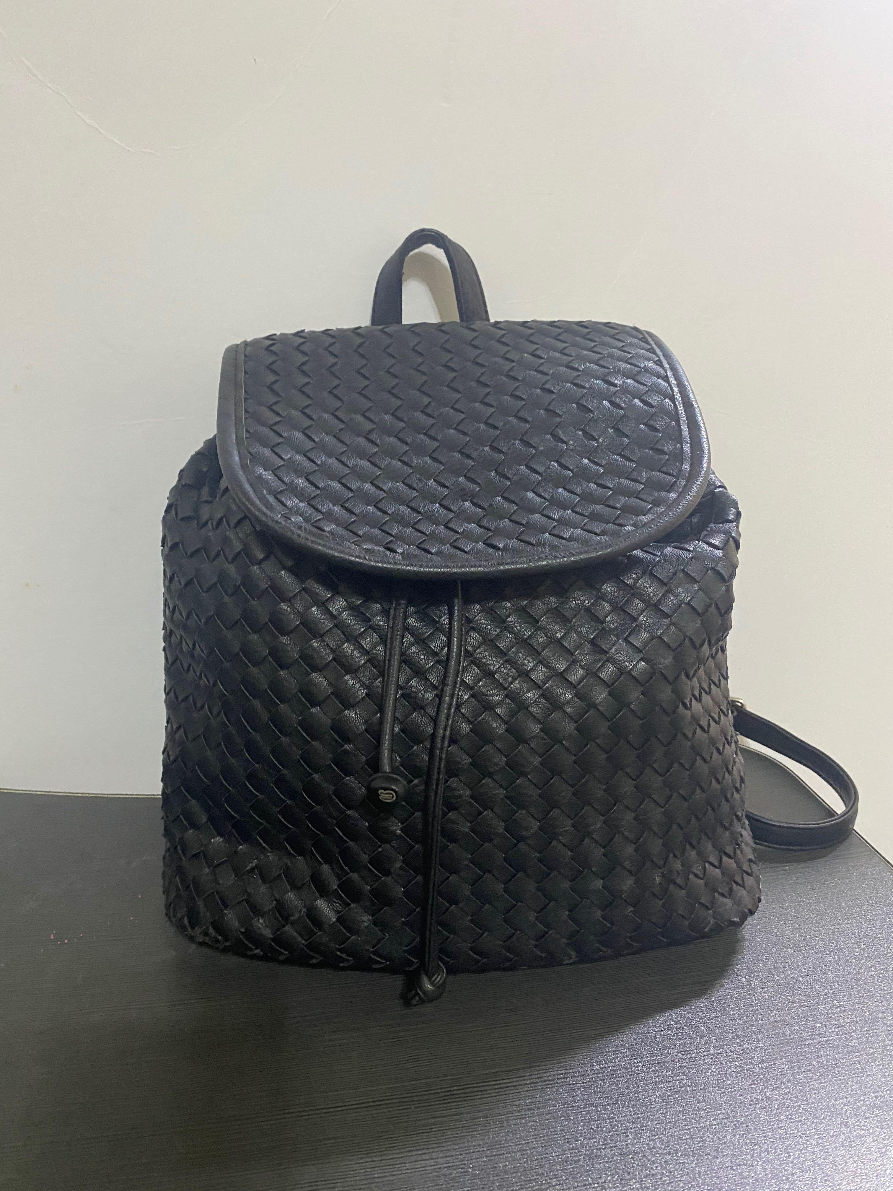 Intrecciato Weaved Leather Backpack (Category: Backpacks) located in Pasay City. Submitted by heraeus5 (Listing ID 1123316652, Image 1). Description: Preloved in good condition. Negotiable. .