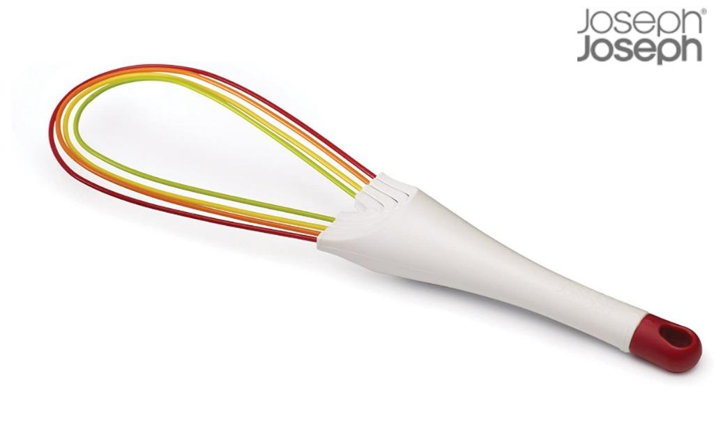 Joseph Joseph Twist Whisk 2-In-1 Balloon ,Flat Whisk Silicone Coated Steel  Wire