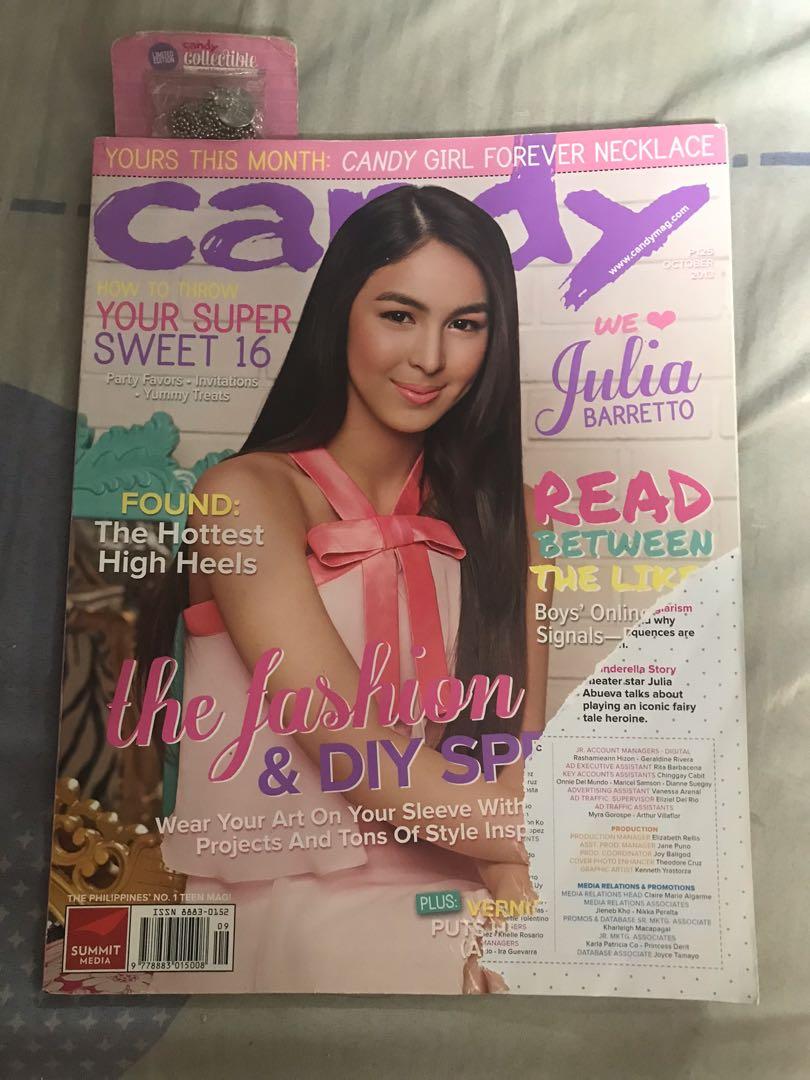 Julia Barretto Candy Magazine October 2013 Issue, Hobbies & Toys, Books