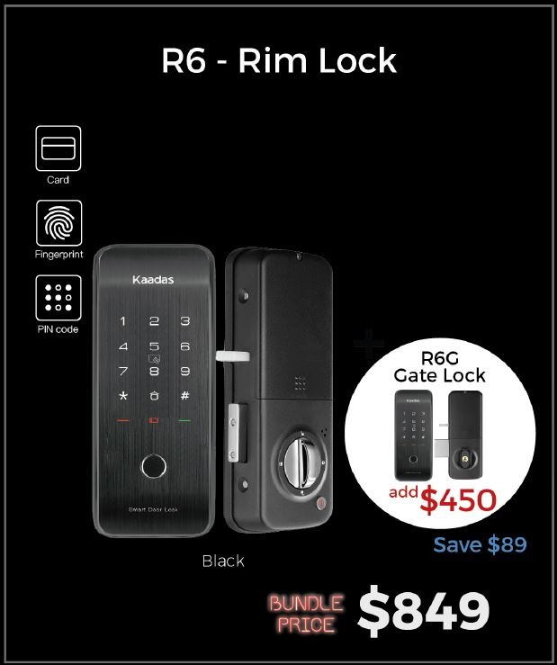 Kaadas R6 + Gate Lock Bundle (Sole Distributor in Singapore), Furniture