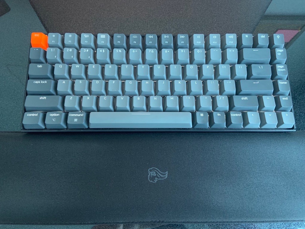 Keychron K2 V2 White Backlight (Gateron Red) with Ergonomic Padded