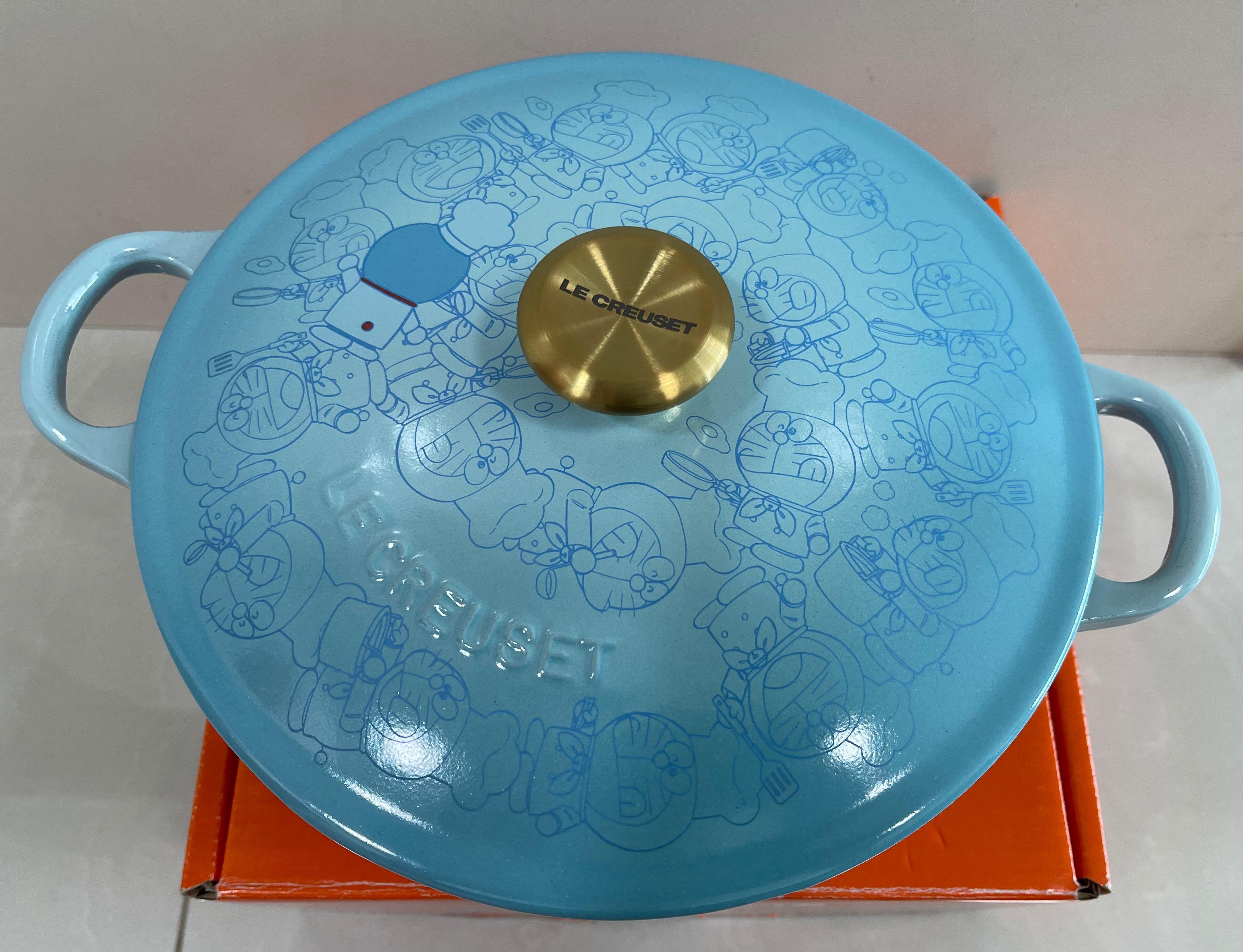 Le Creuset Doraemon 22cm Marmite Black Inner, Furniture & Home Living